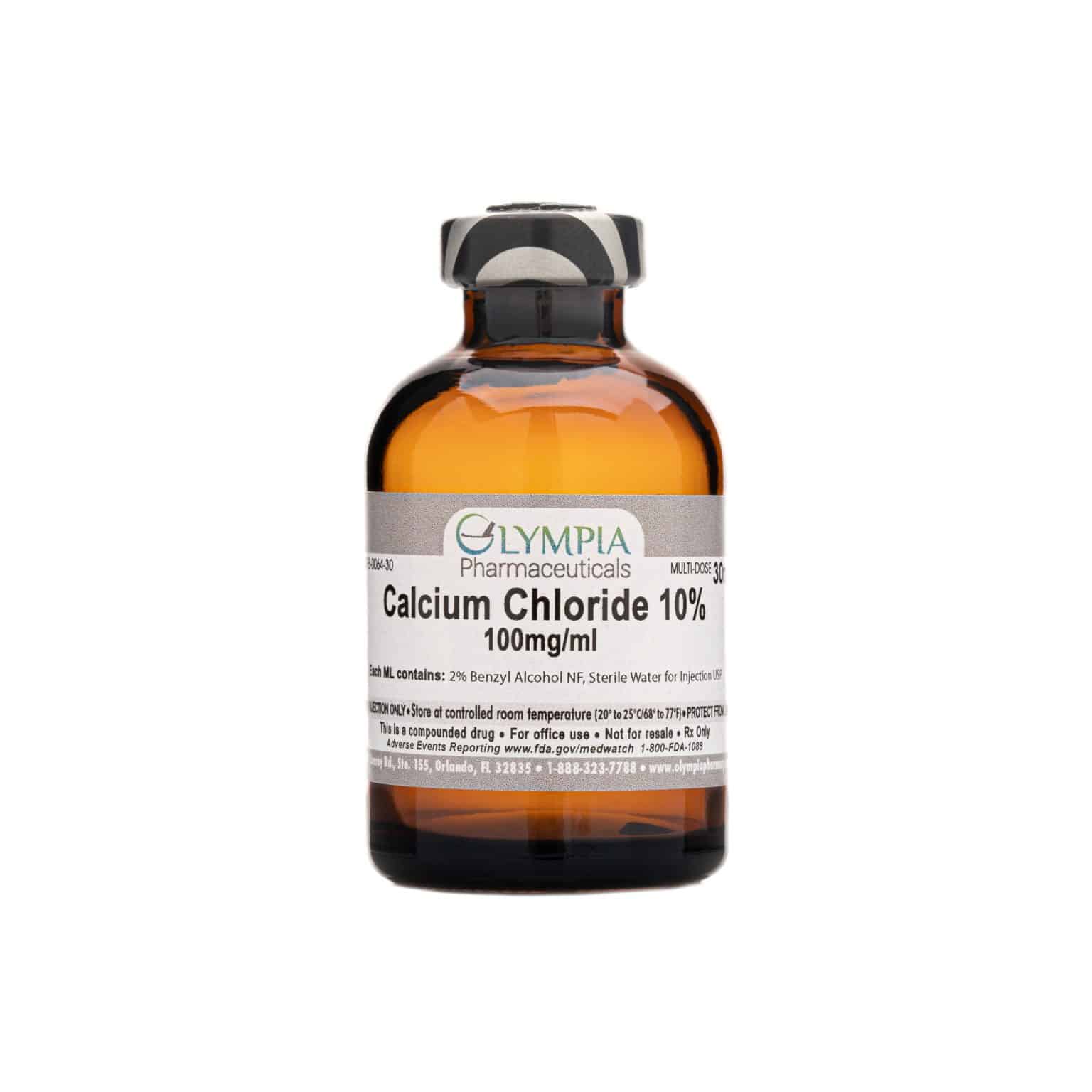 Calcium Chloride Injection 10 (100mg/mL, 30mL Vial)