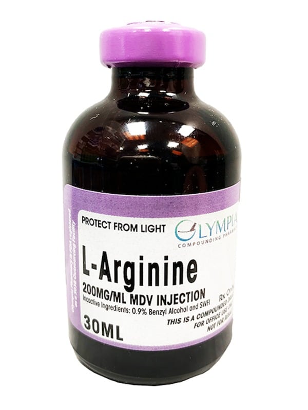 30 ML bottle of L Arginine solution for injection