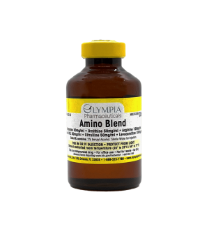 Vial of Olympia Pharmacy’s 30 ML Amino Blend multi-dose solution