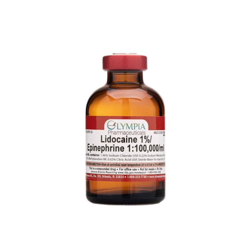 Lidocaine HCL 1% with Epinephrine Bottle