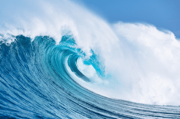 Crystal blue waves.