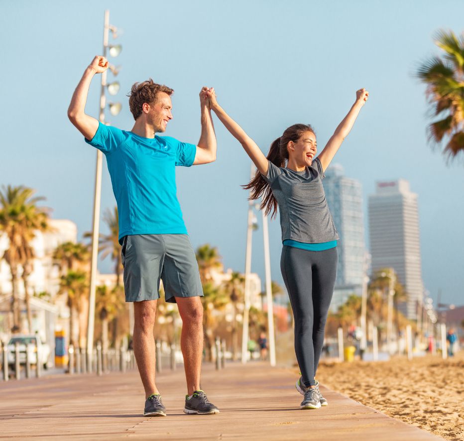 Couple on a run