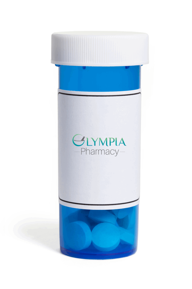 Olympia Pharmacy branded container of rapid dissolve tablets