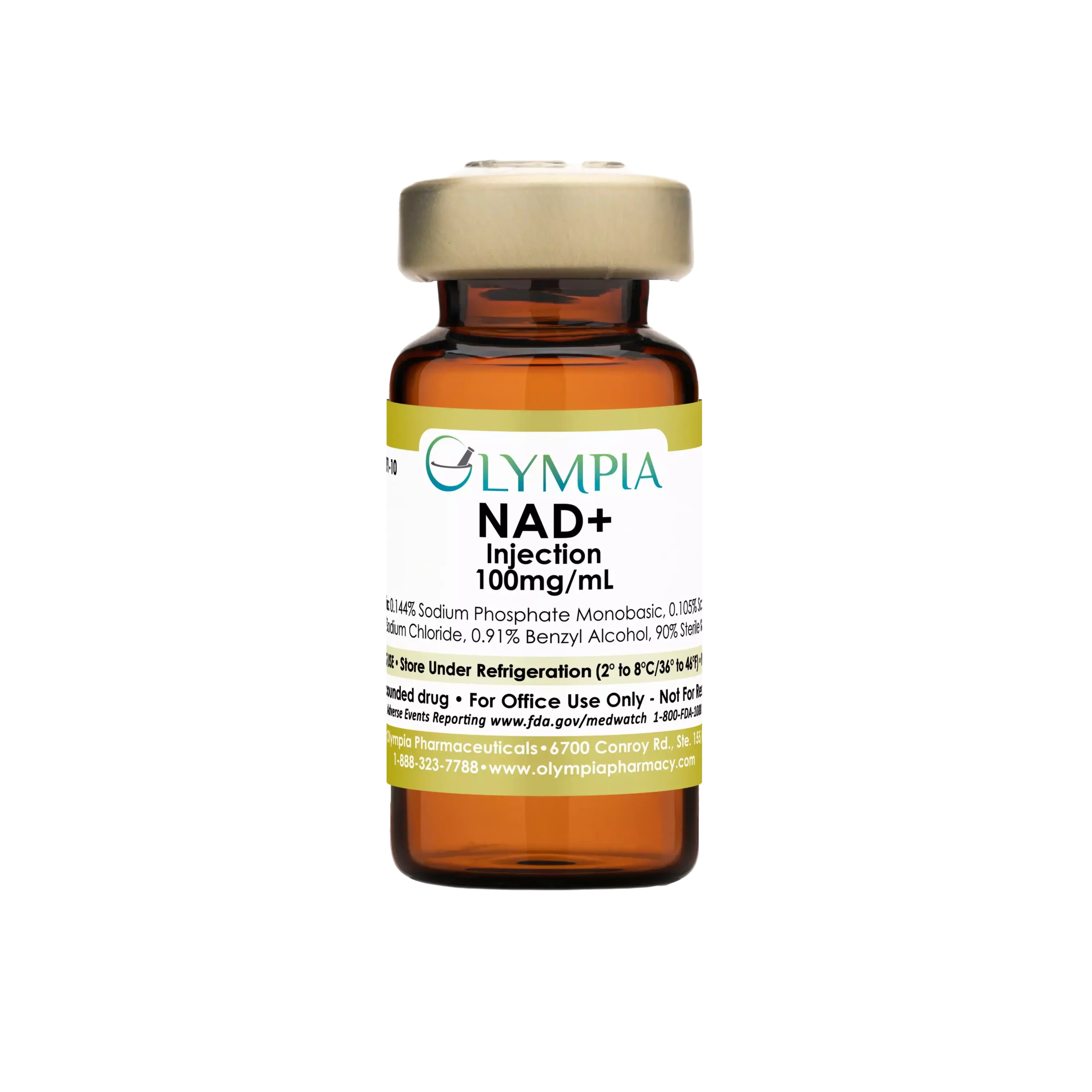 A bottle of Olympia Pharmacy's NAD+