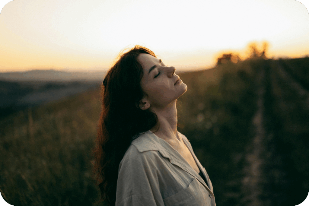 Happy woman after women's libido supplement